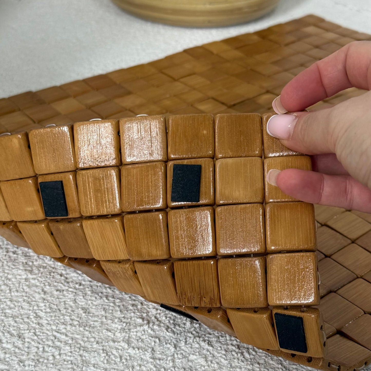 Maperlla Bambu Banyo Paspas Kaydırmaz Taban 60x41 cm KOD:110036