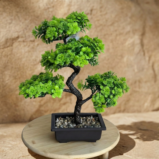 Bonsai Saksılı Yapay Çiçek 40 cm (Model-4)