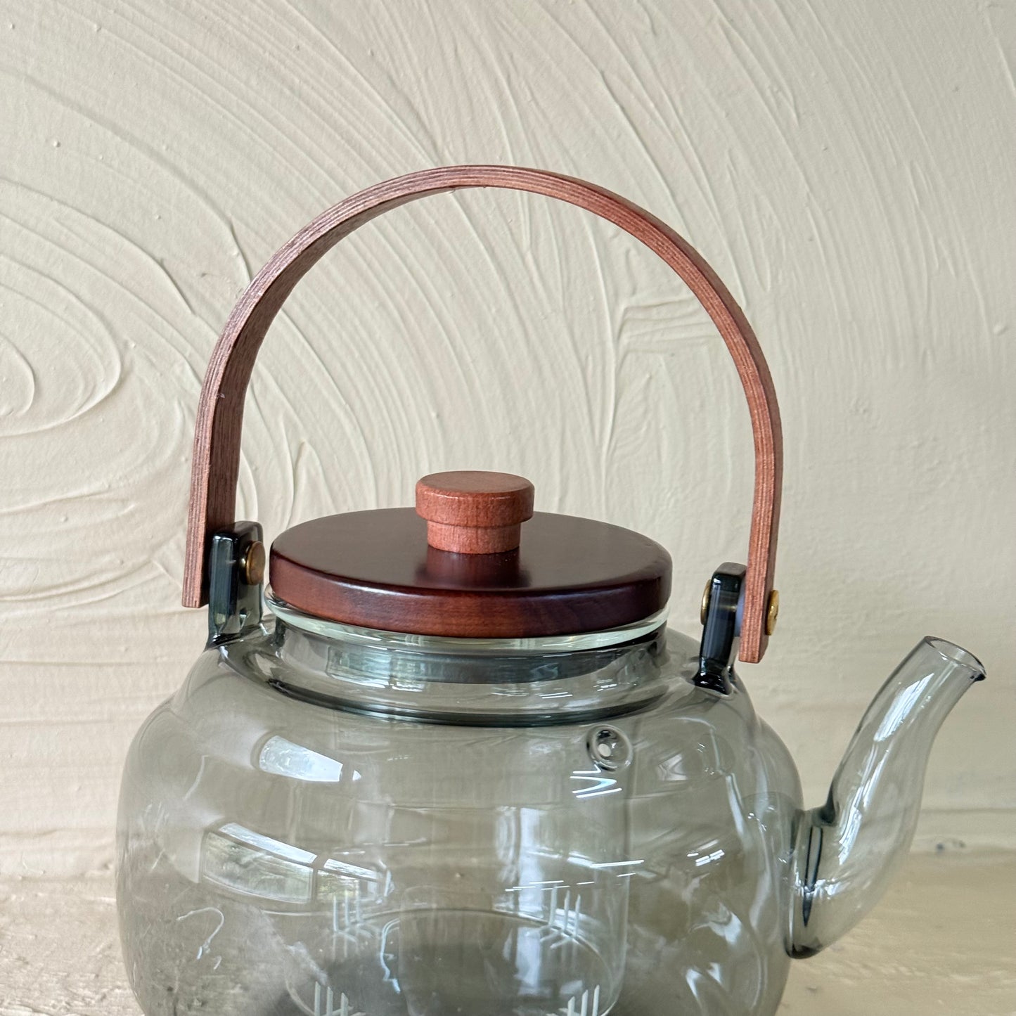 Buenos Borosilikat Cam Düz Model Akasya Ağacı Kapaklı Demlik KOD:16992-2