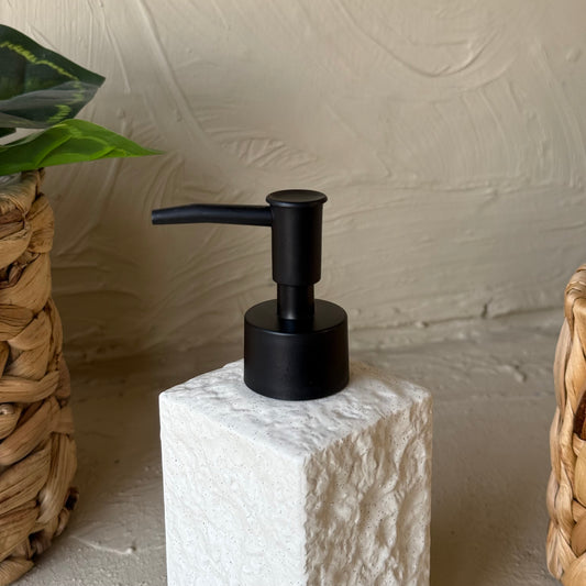 Mermer Desenli Porselen Sıvı Sabunluk Krem KOD:1463