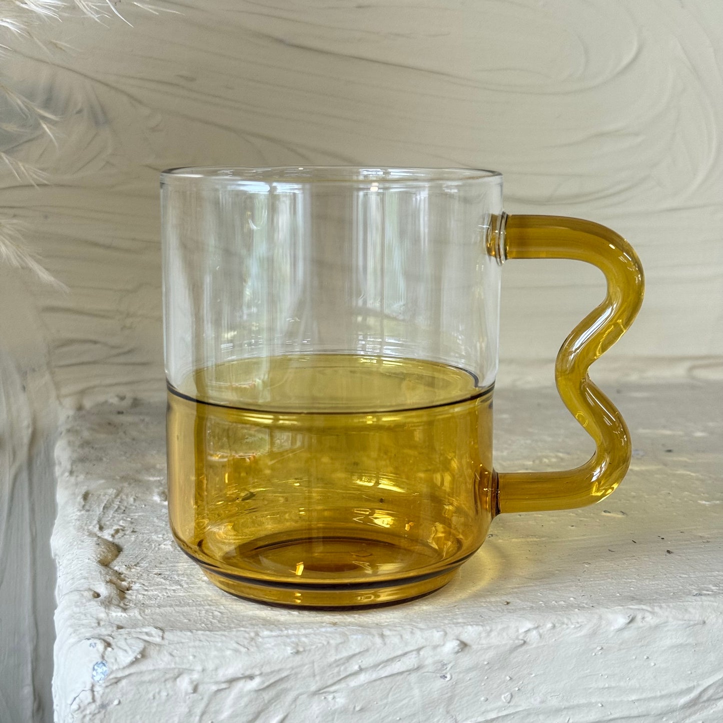 Tutku Borosilikat Cam Nescafe Kupa 400 ml Sarı KOD:030