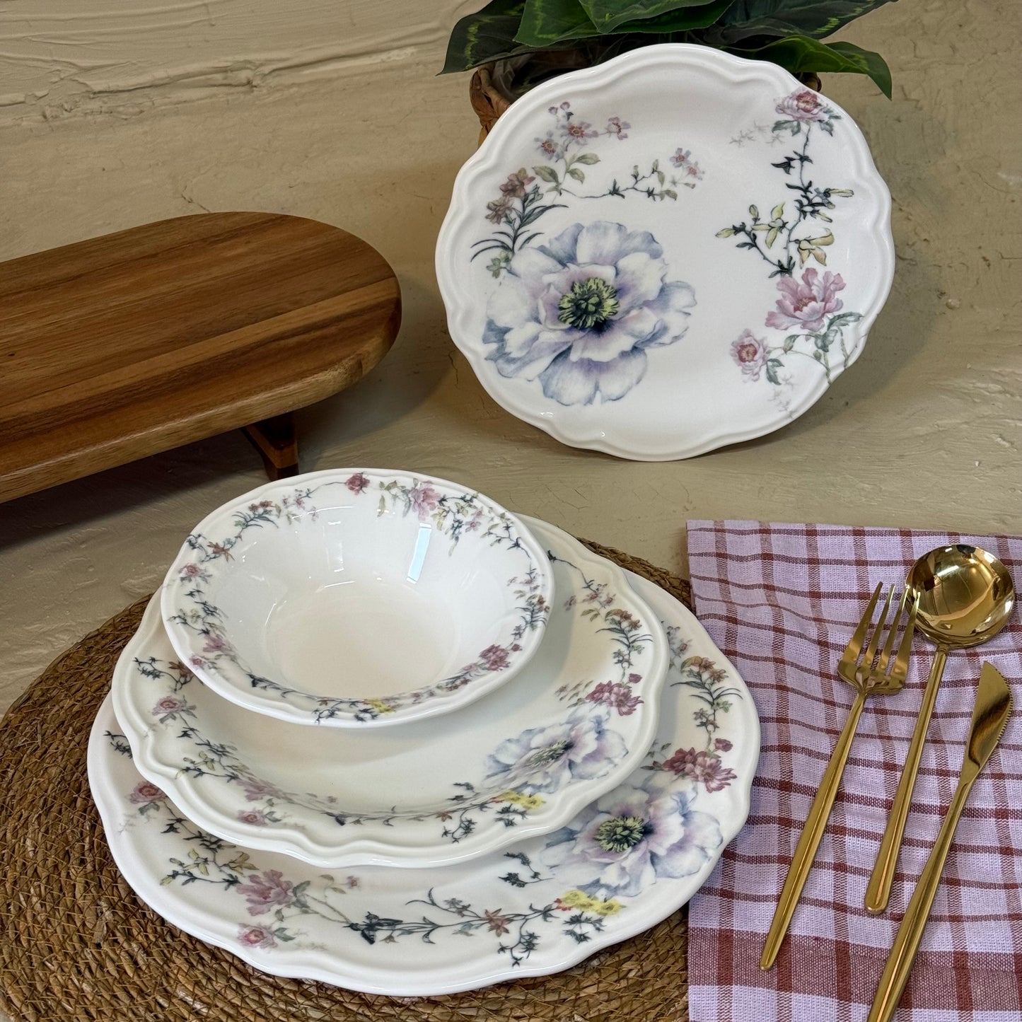 Porser Porselen 24 Parça Yemek Takımı 6 Kişilik KOD:AVELİNE-30404