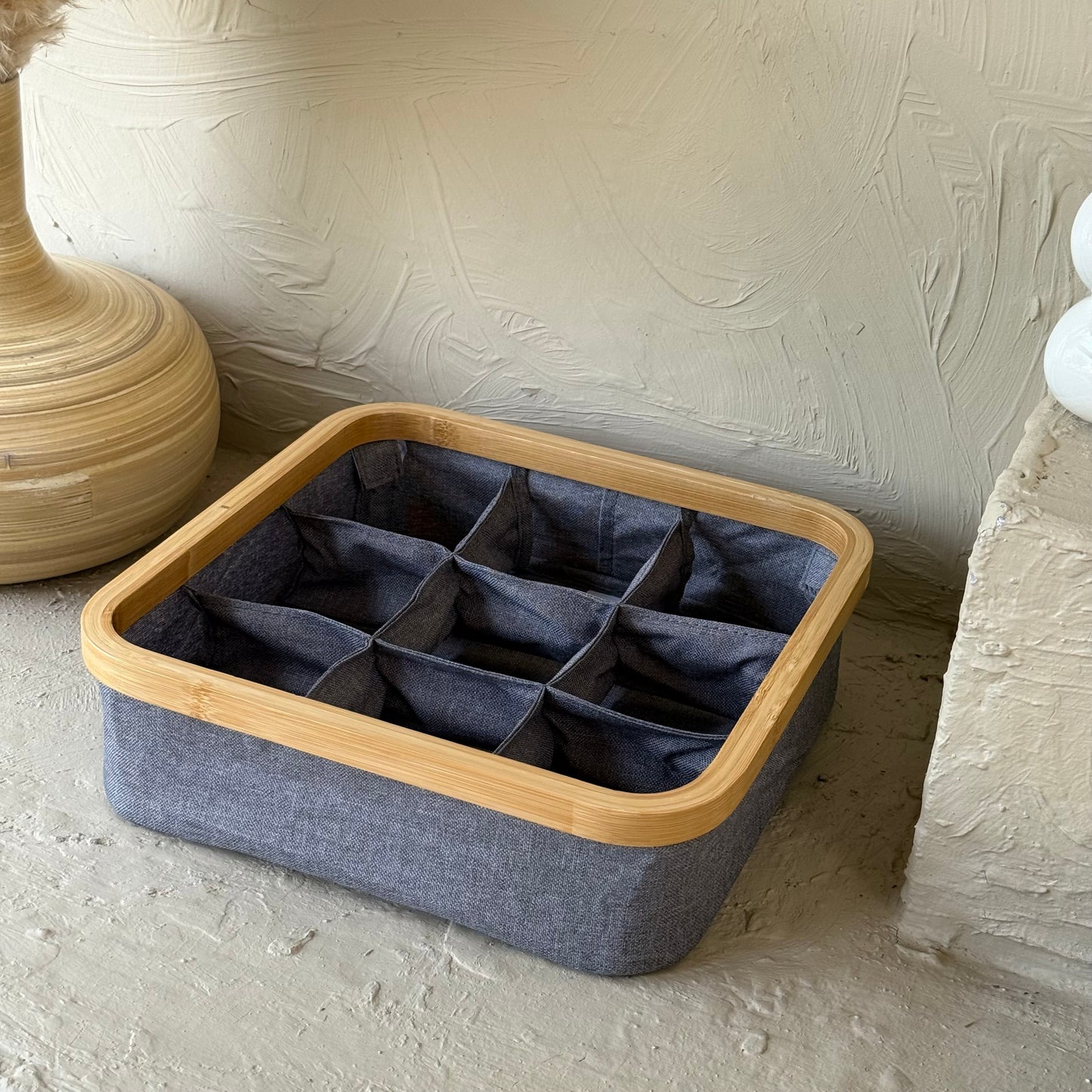 Arow Katlanır 9 Bölmeli Kare Organizer Gri