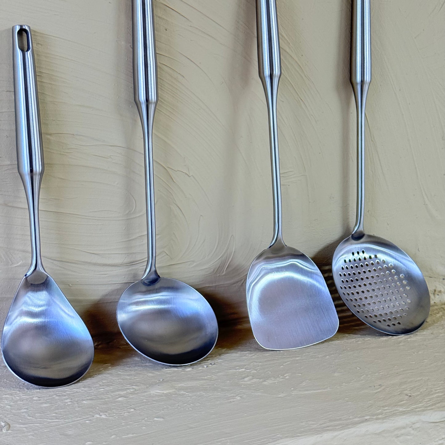 Yakut Çelik Mutfak Servis Seti Gümüş 4 Parça