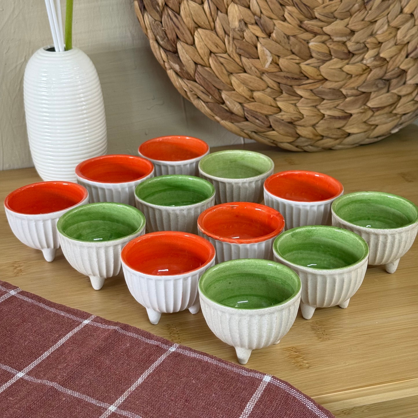 Pasha Çift Renkli Seramik 12 Li Lokumluk Seti KOD:0779