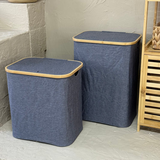 Lalezar İki Boy Katlanır Kirli Çamaşır Sepeti Set Gri KOD:8013-14