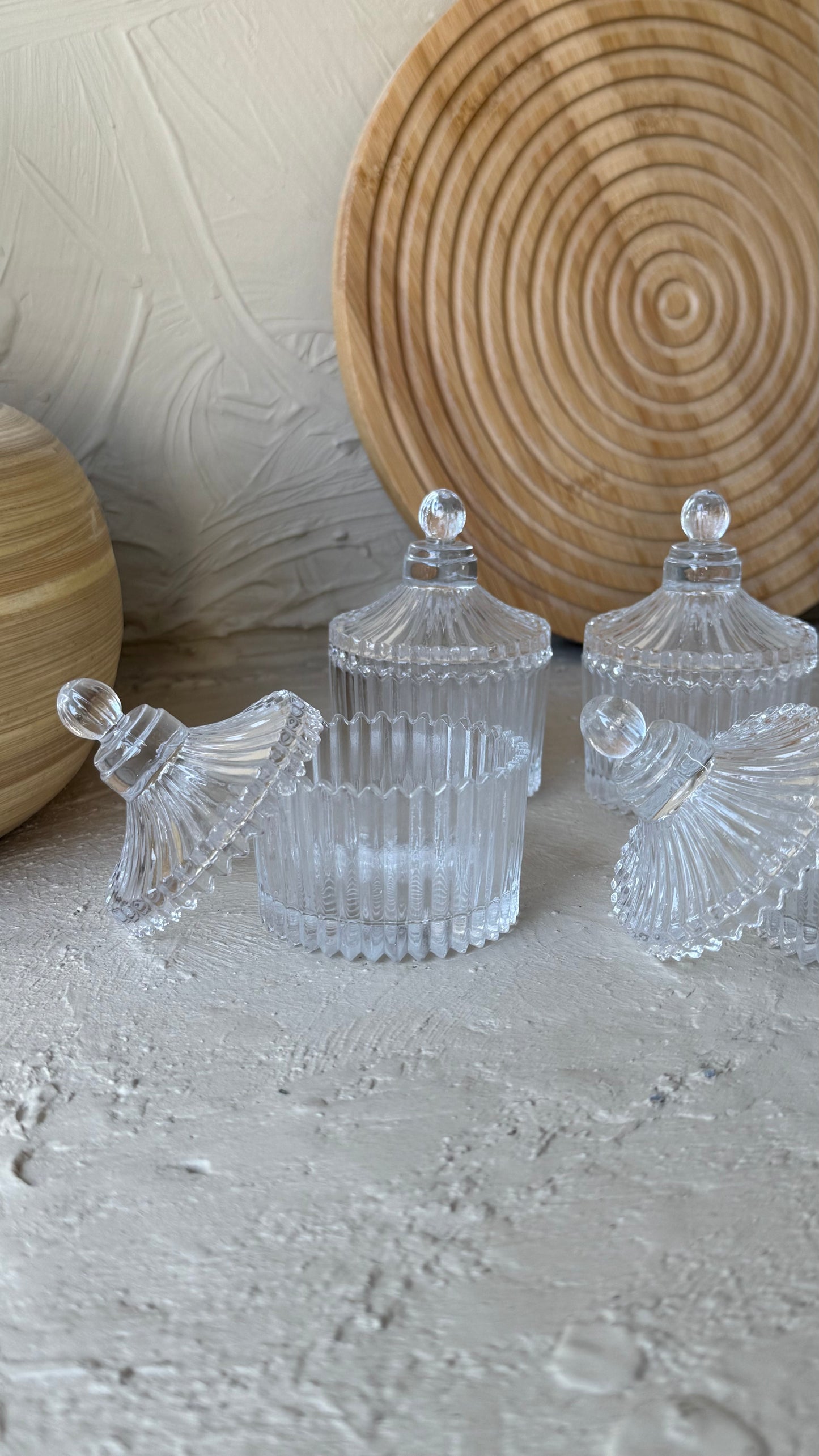 Lalezar Cam Kapaklı 6 Adet Mini Lokumluk Sosluk Seti