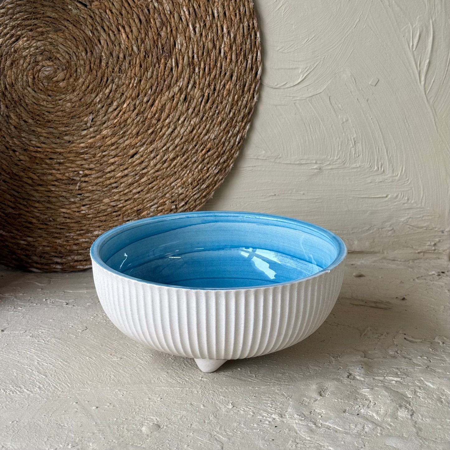 Pasha Çift Renkli Seramik Kase Mavi KOD:1078