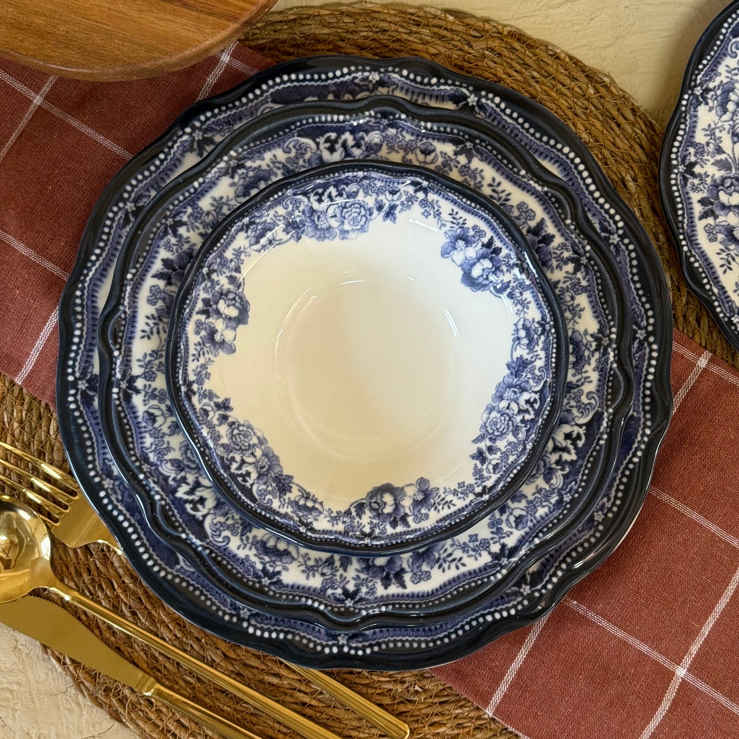 Porser 24 Parça Yemek Takımı 6 Kişilik KOD:VELOUR NAVY-30328