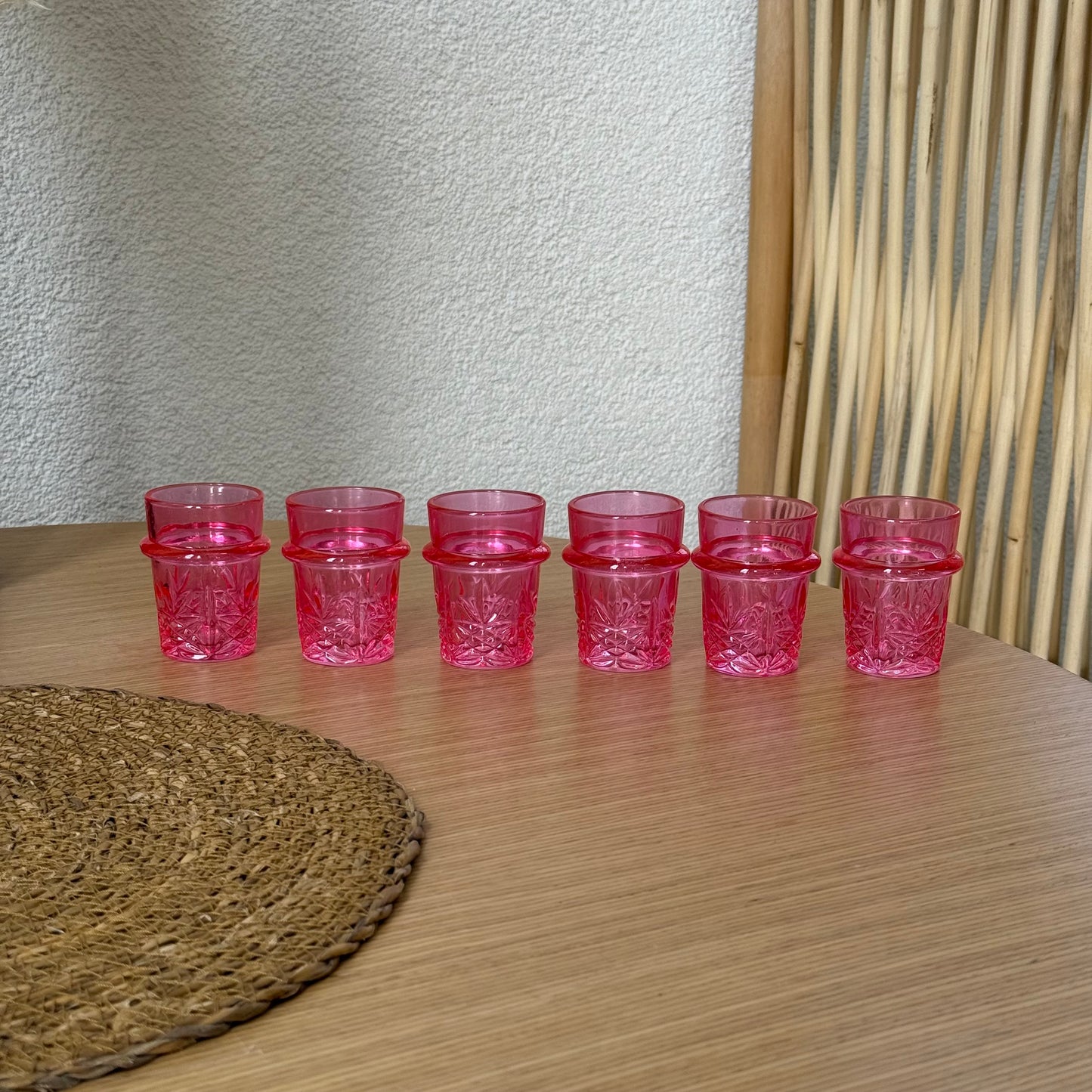 Kosovally Kristal Kahve Yanı Bardağı 6 Adet Pembe KOD:910