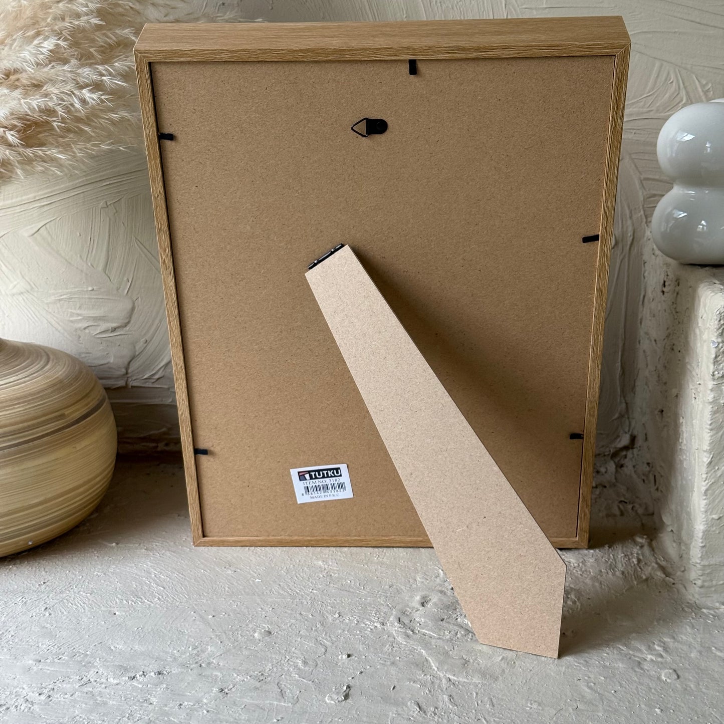 İKAE Ahşap Çerçeve Büyük Boy Çift Camlı KOD:3182-siyah