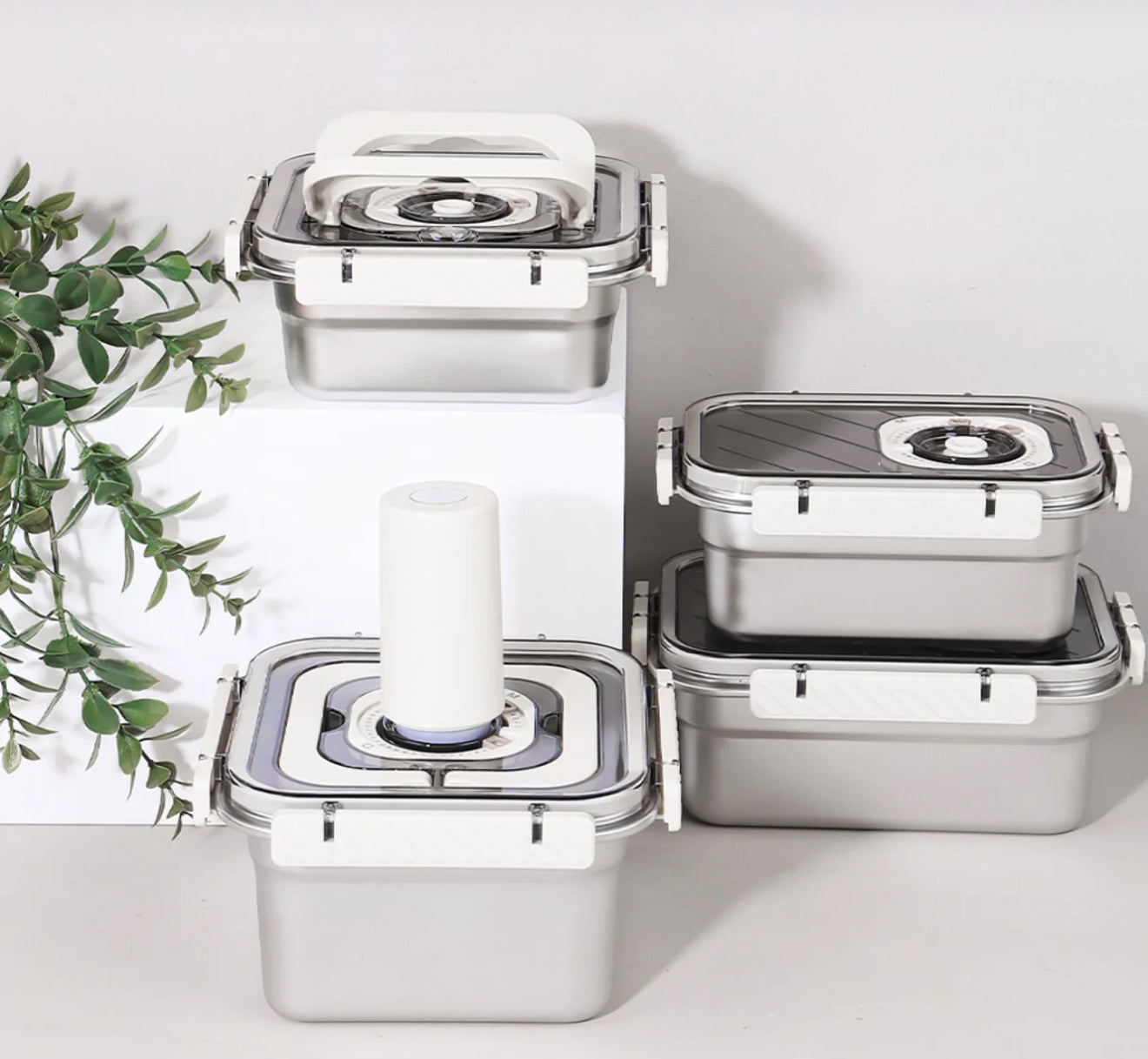 Arow Trust 304 Paslanmaz Çelik 4 Boy Vakumlu Saklama Seti (PREMİUM ÜRÜN)