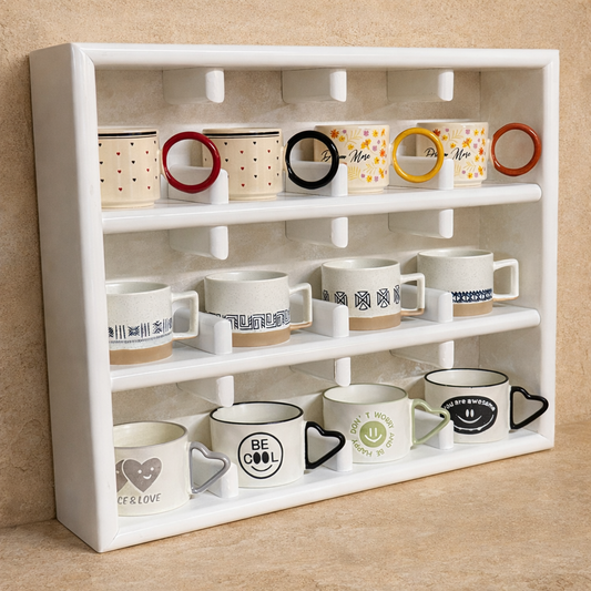 Evanev 12 Bölmeli Kupa Rafı Beyaz