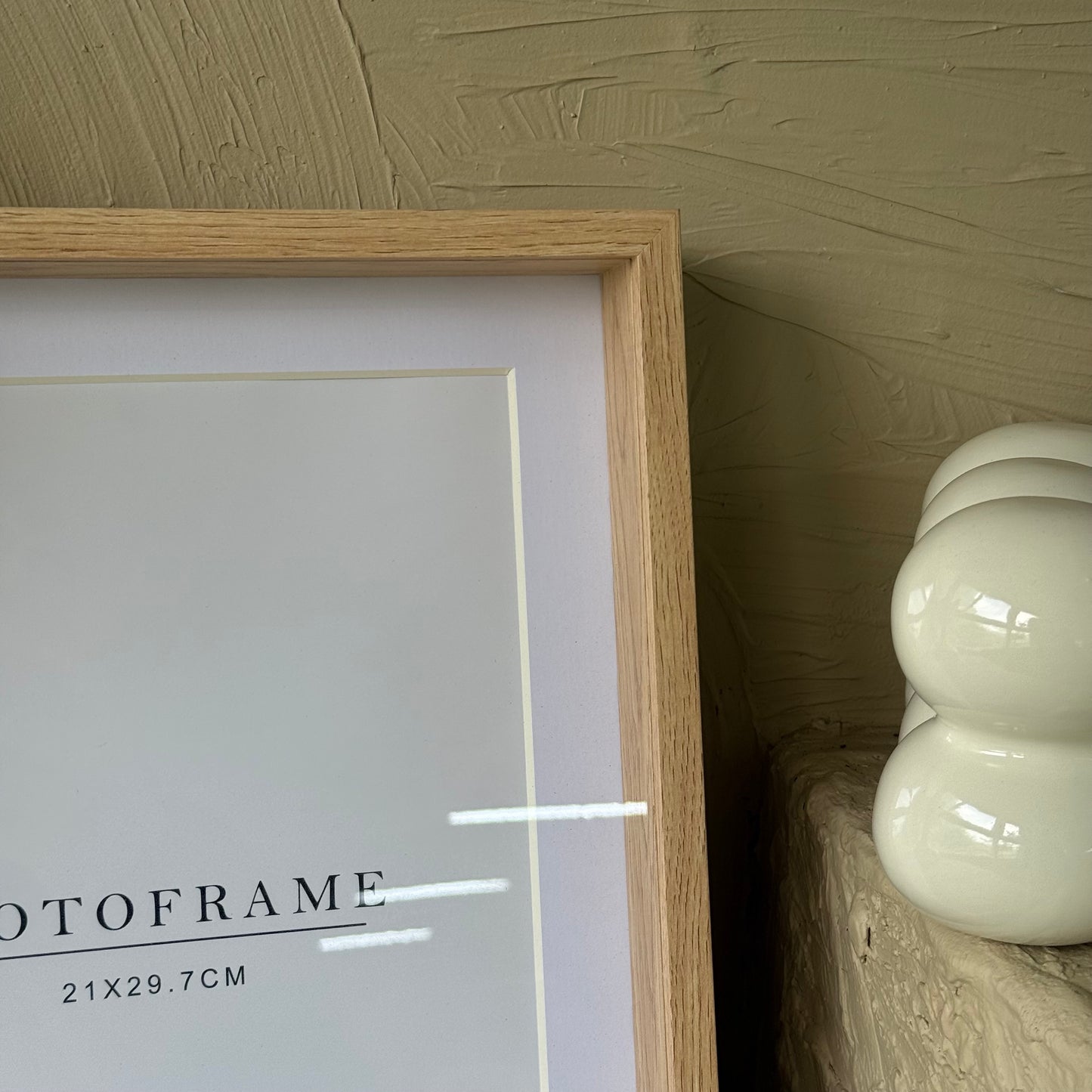 İKAE Ahşap Çerçeve Büyük Boy Çift Camlı KOD:3182-beyaz