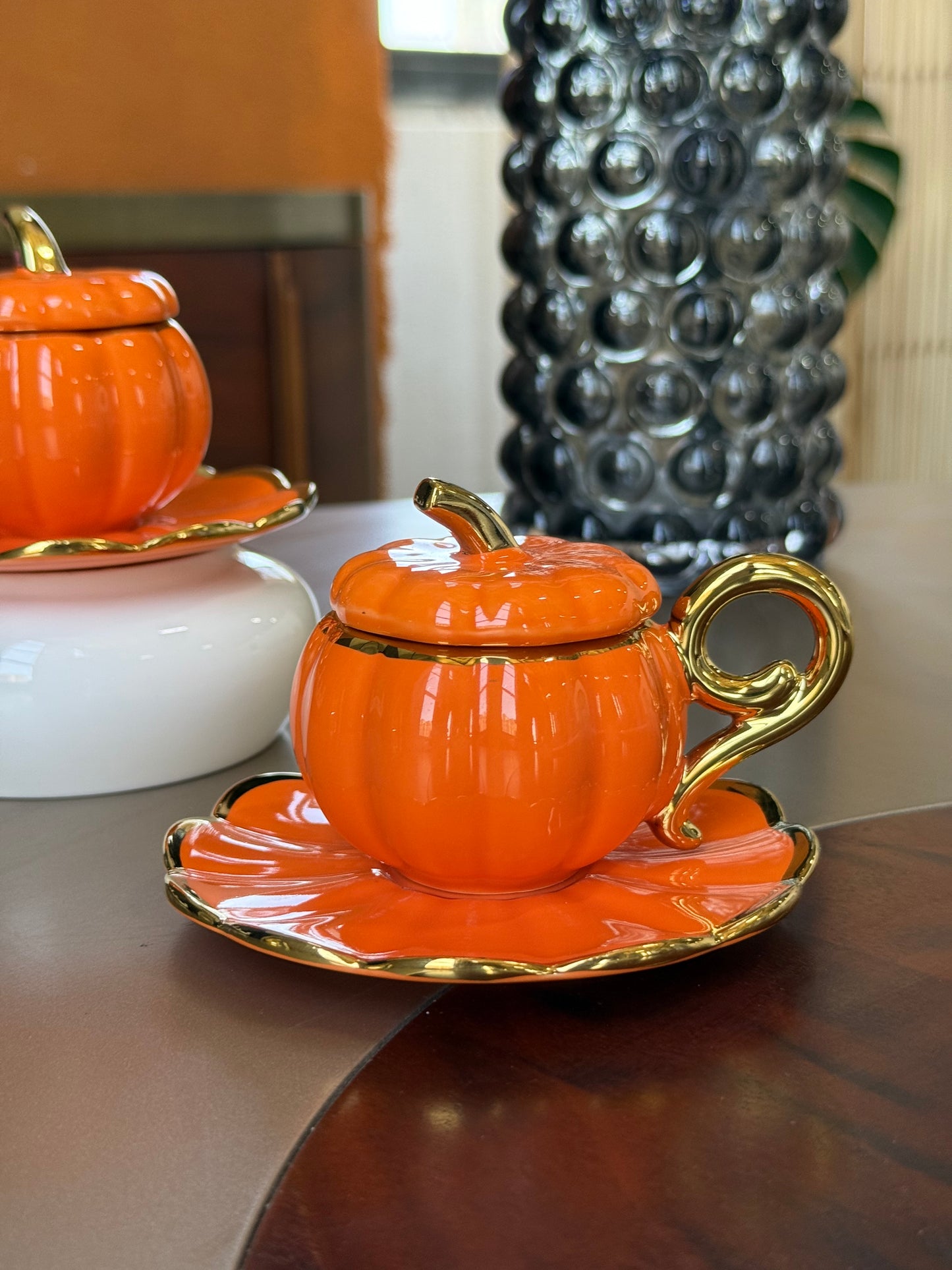 Pumpkin İkili Kahve Fincan Seti Turuncu KOD:11522
