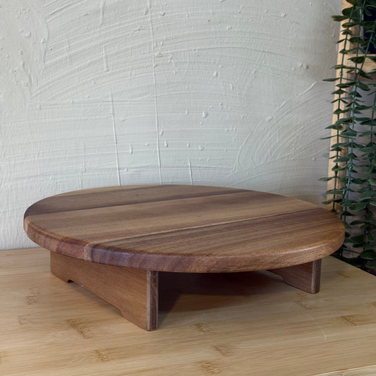 Millany Akasya Ağacı Ayaklı Yuvarlak Sunumluk-Stand KOD:153