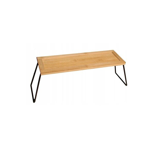 Mpr Dekoratif Bambu Ve Metal Ayaklı Saklama Düzenleme Rafı Organizer- 36x12x15 Cm