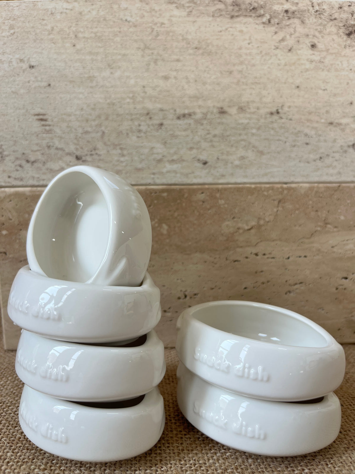 Snack Dish 6'lı Porselen Reçellik Sosluk 4 cm x 7 cm 60039