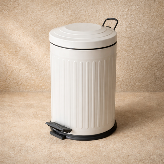 ZRA Vintage Çöp Kovası 12 Litre Krem