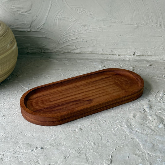 Kasandra Ahşap Oval Sunumluk Stand 27x12 cm