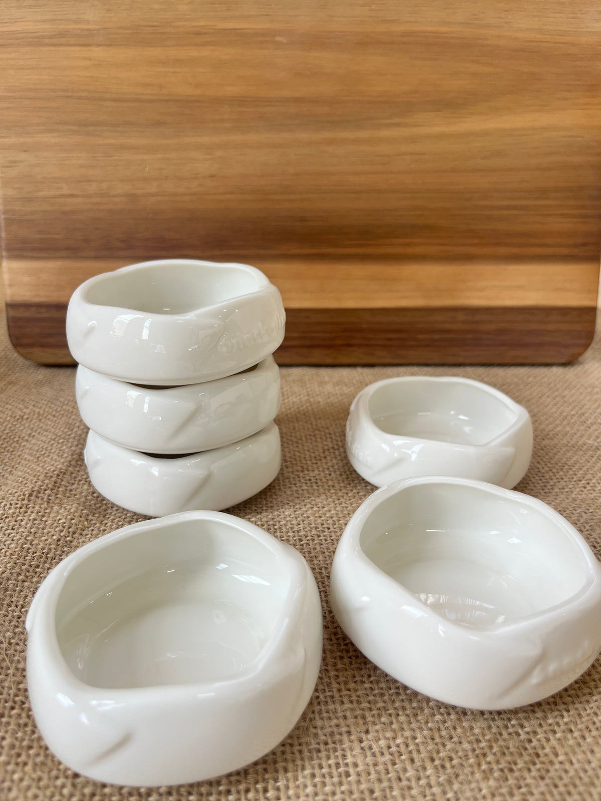 Snack Dish 6'lı Porselen Reçellik Sosluk 4 cm x 7 cm 60043