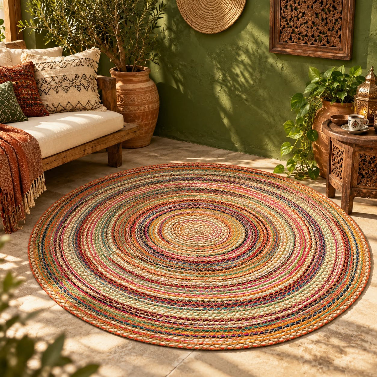Arven Multi Jüt Yuvarlak Paspas (100x 100 cm) 103 (Kopya)
