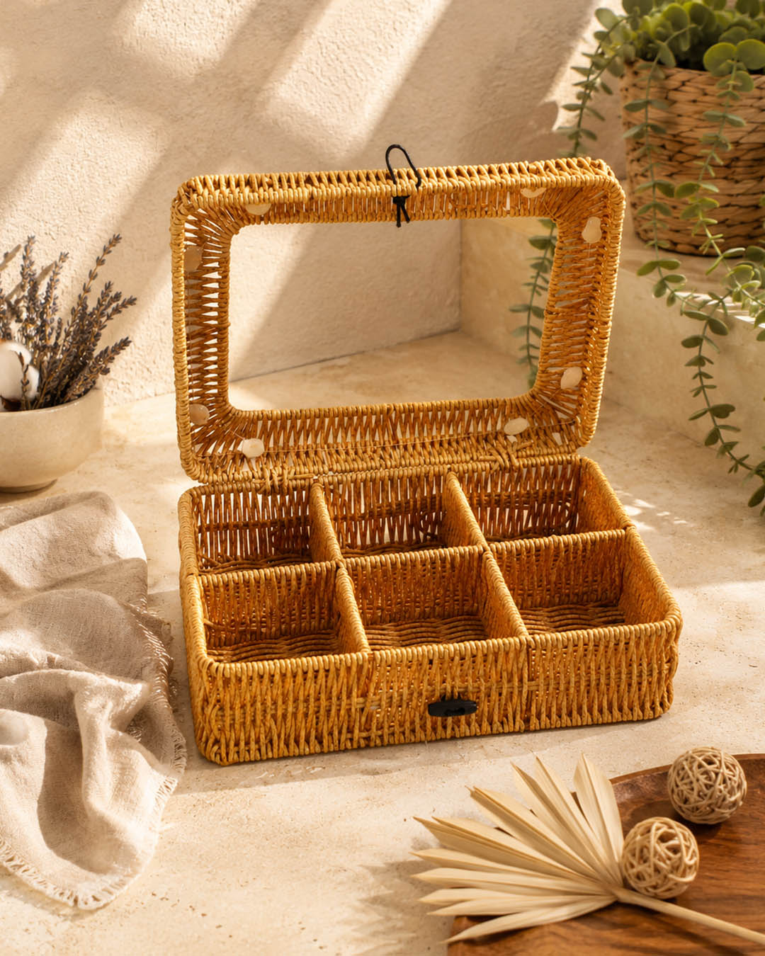 Rattan Çok Amaçlı Organizer Kutu SR 2304