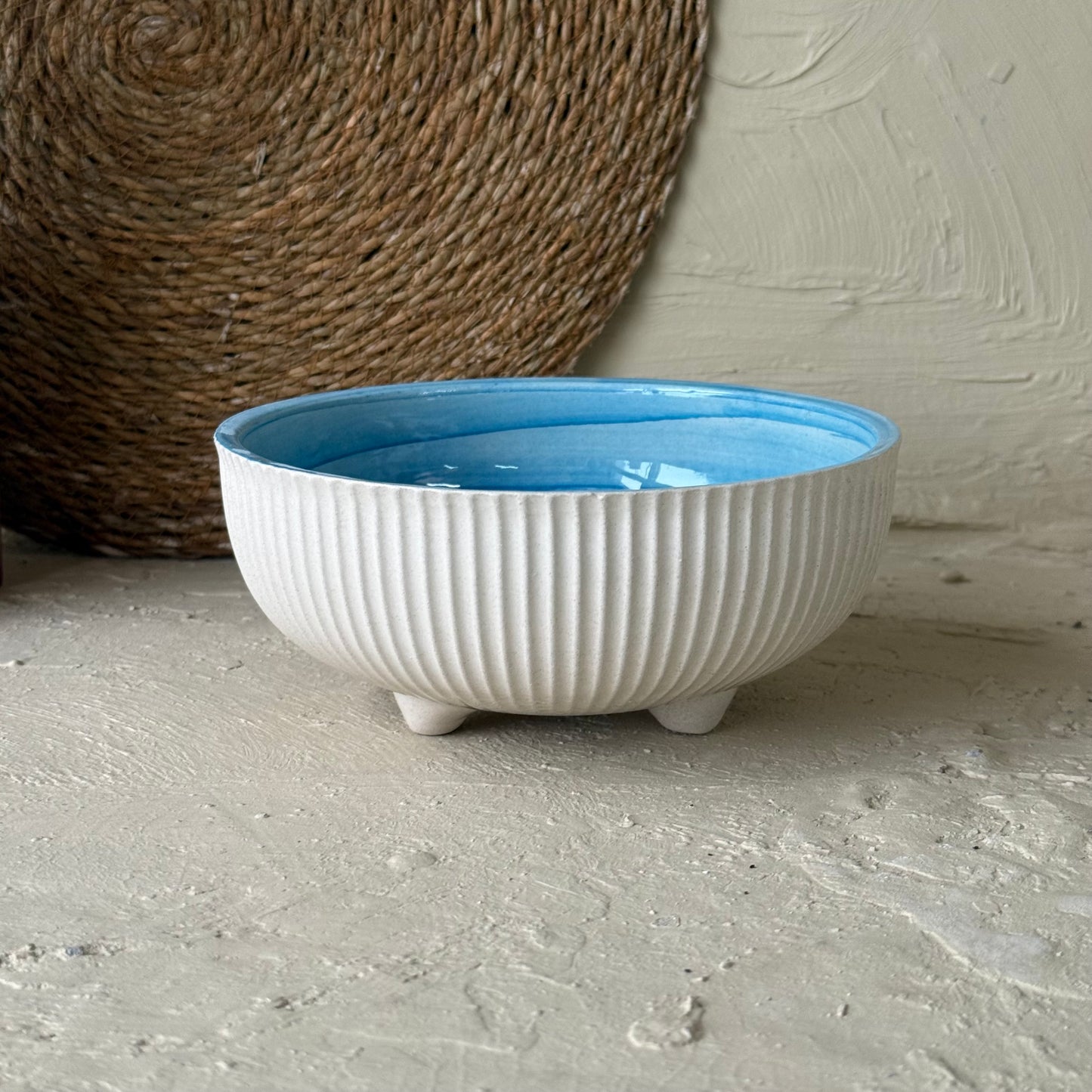 Pasha Çift Renkli Seramik Kase Mavi KOD:1078