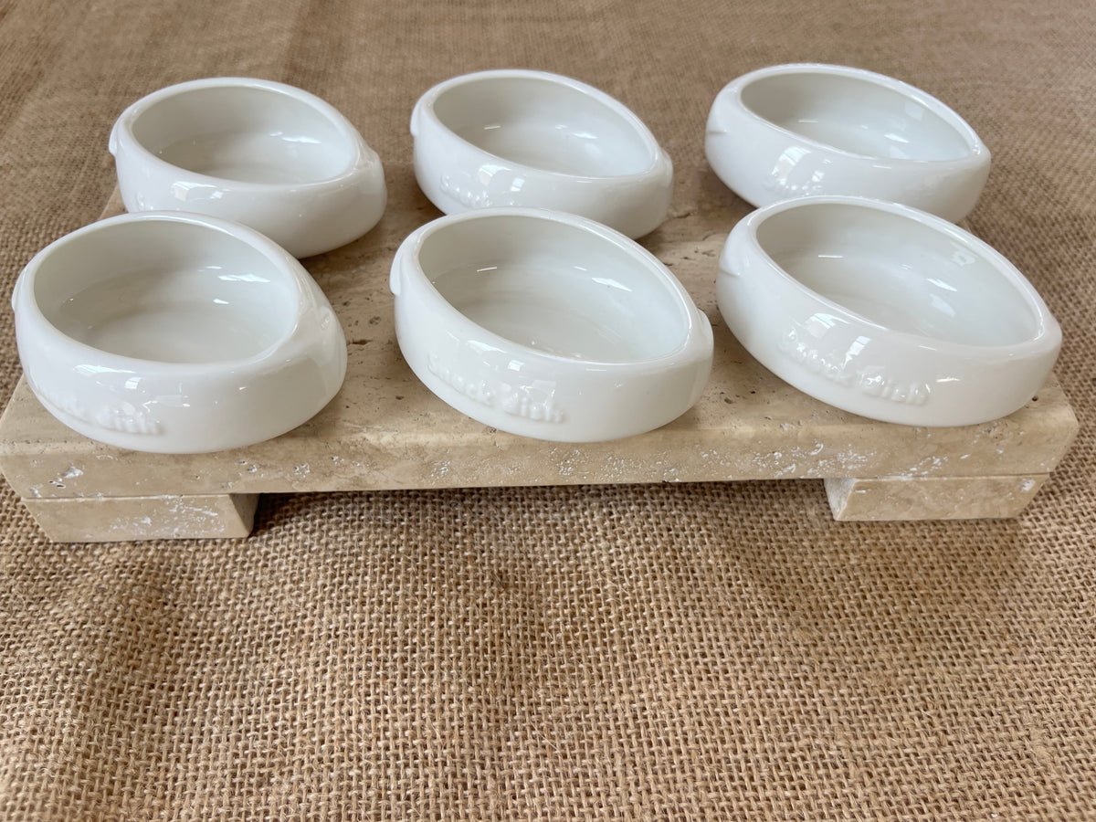 Snack Dish 6'lı Porselen Reçellik Sosluk 4 cm x 7 cm 60039