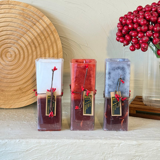 Tutku Çiftrenk Kare Mum Kokulu 3 Lü Set