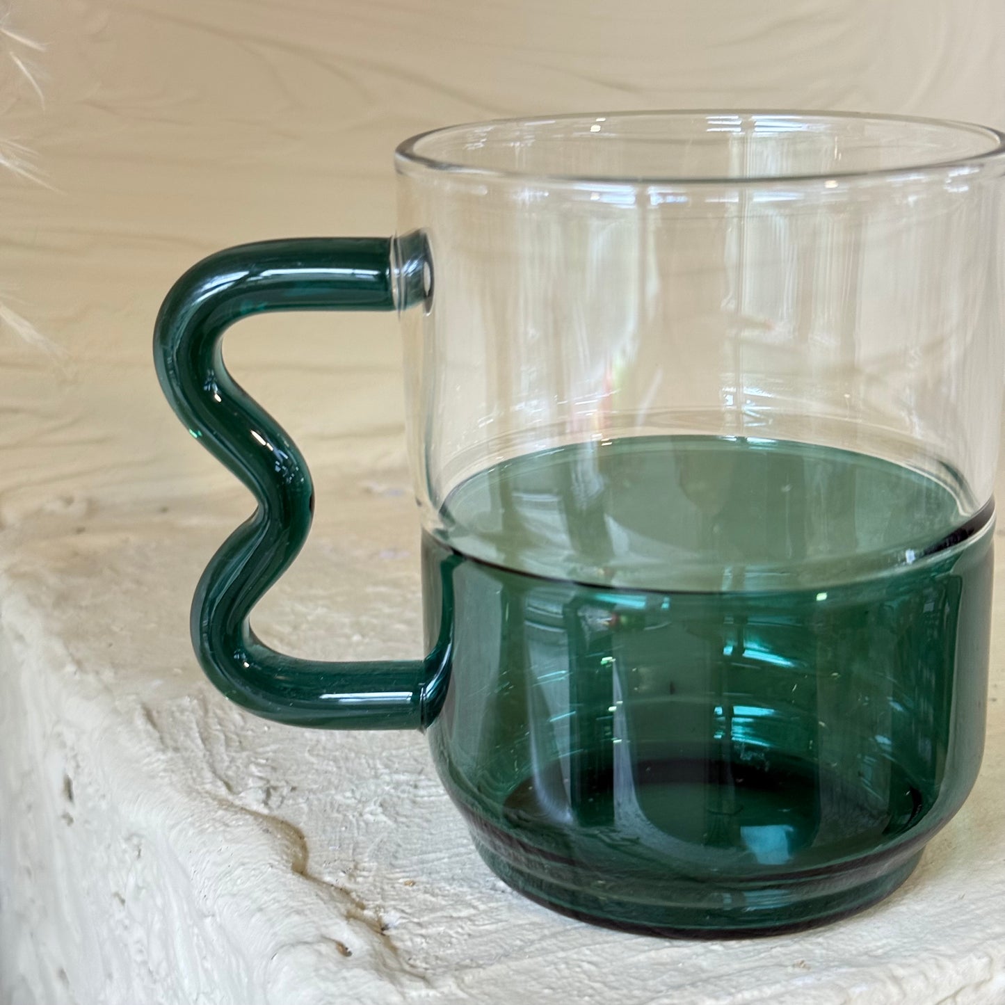 Tutku Borosilikat Cam Nescafe Kupa 400 ml Zümrüt KOD:030