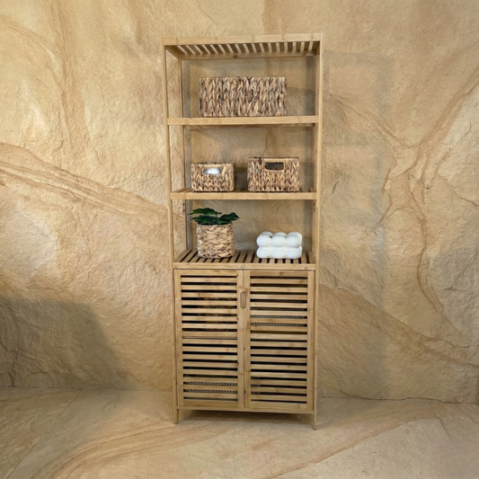 Miev Büyük Boy Bambu Dolap KOD:0124