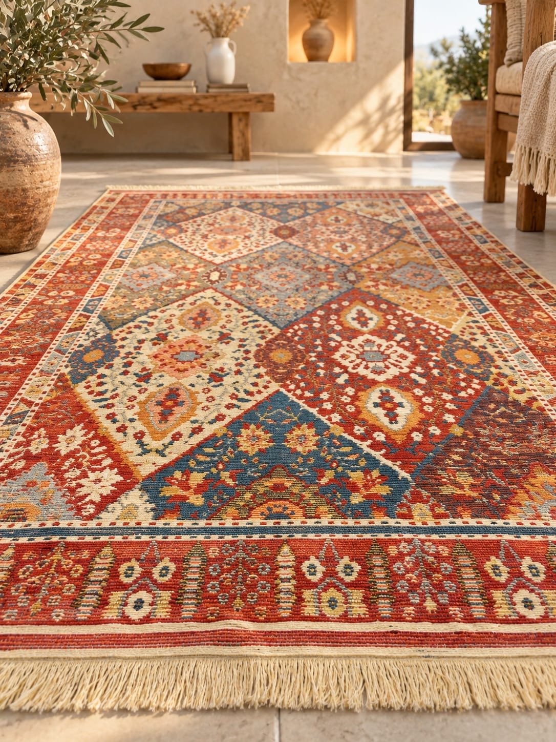 Anadolu Selvi Otantik Motifli Desenli Kilim (80x150cm) Etnik Dokunuş, Doğal Şıklık