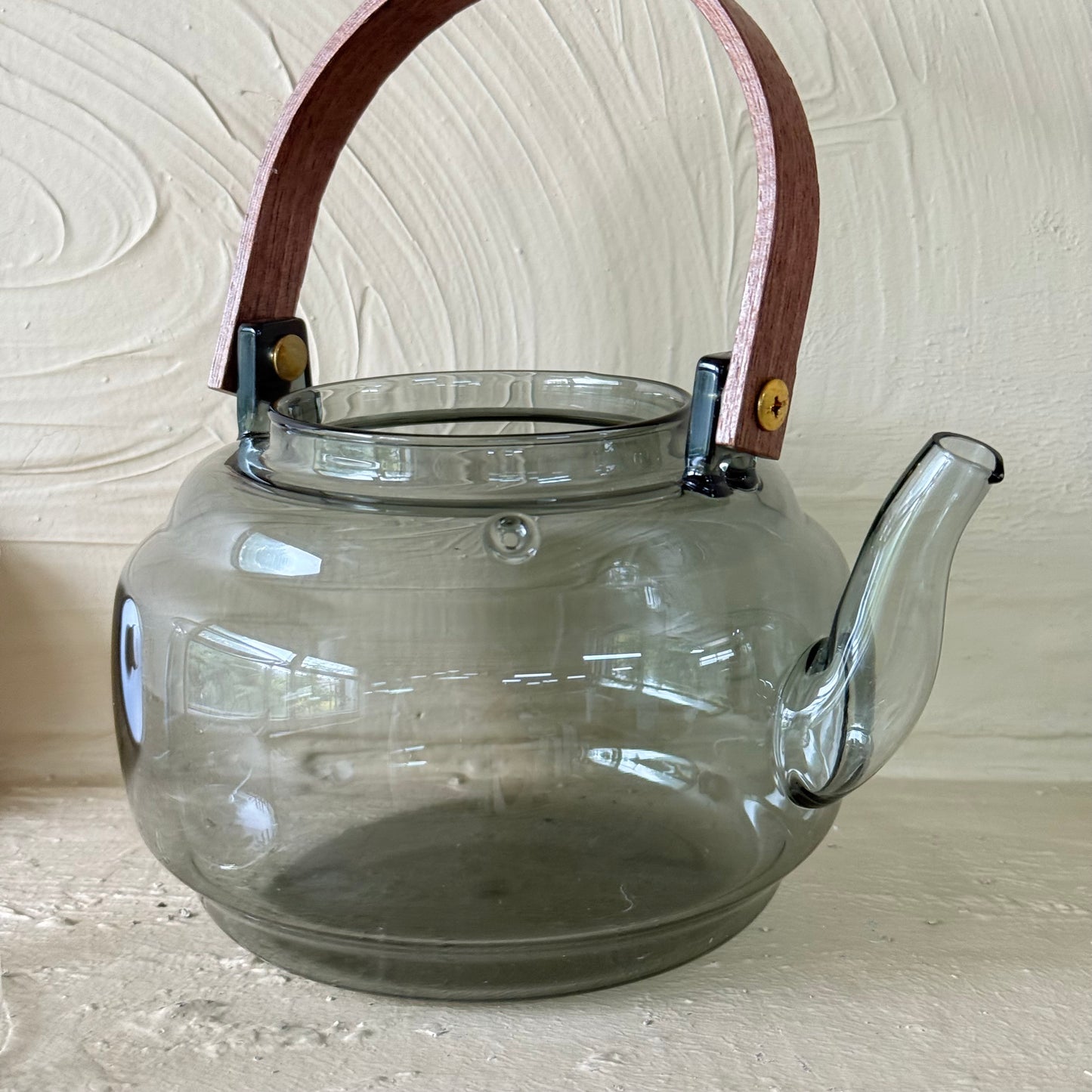 Buenos Borosilikat Cam Düz Model Akasya Ağacı Kapaklı Demlik KOD:16992-2