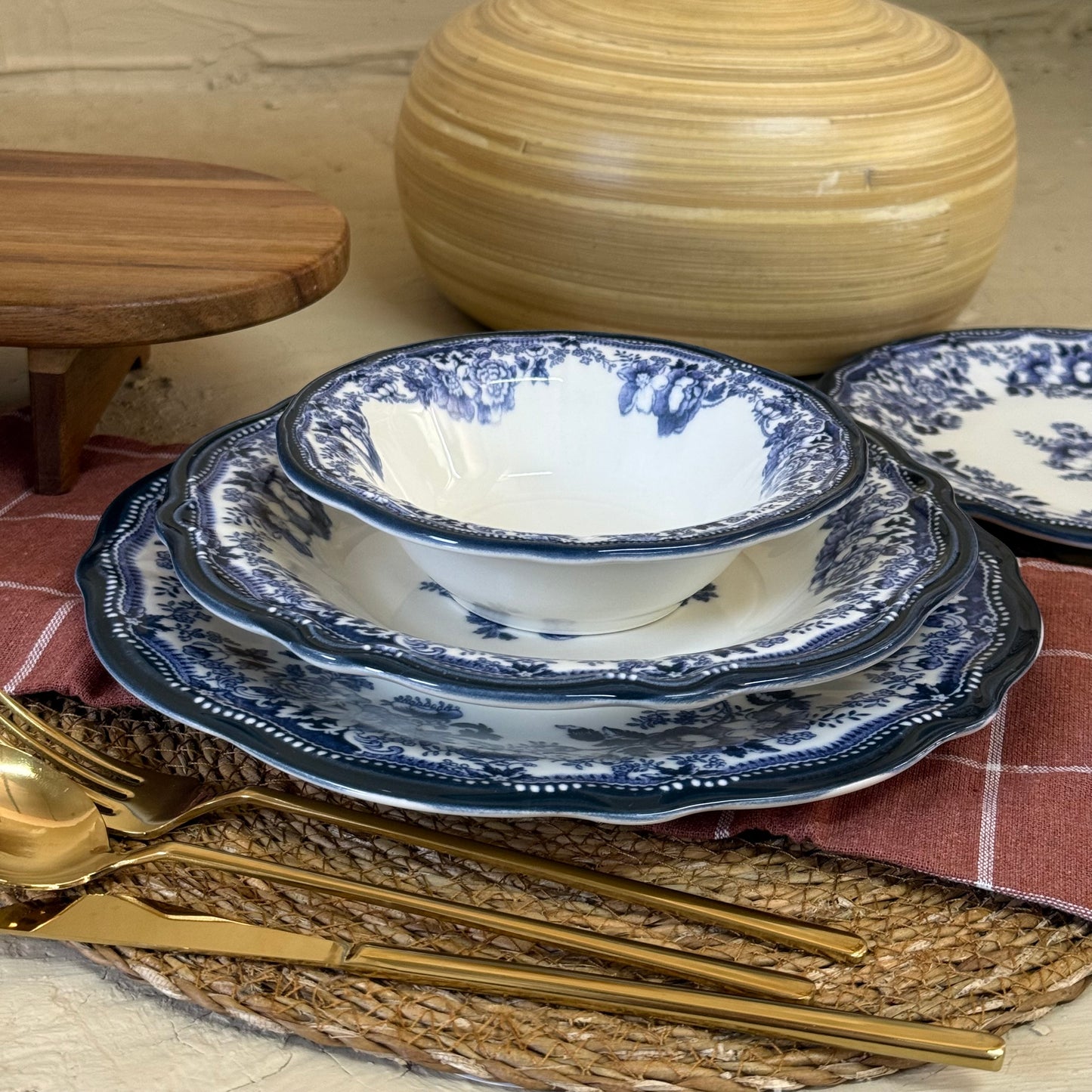 Porser 24 Parça Yemek Takımı 6 Kişilik KOD:VELOUR NAVY-30328