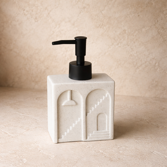 Castel Porselen Dikdörtgen Sıvı Sabunluk Krem KOD:1452