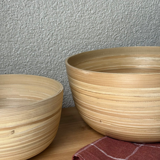 Boho Bambu İkili Salata Kasesi