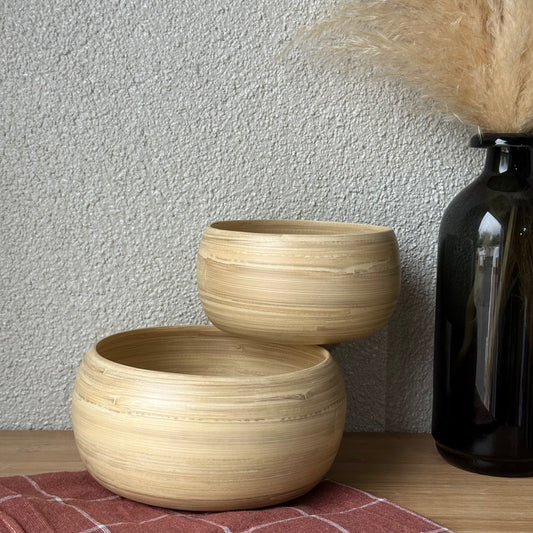 Bohem Tombul Bambu İkili Kase Set
