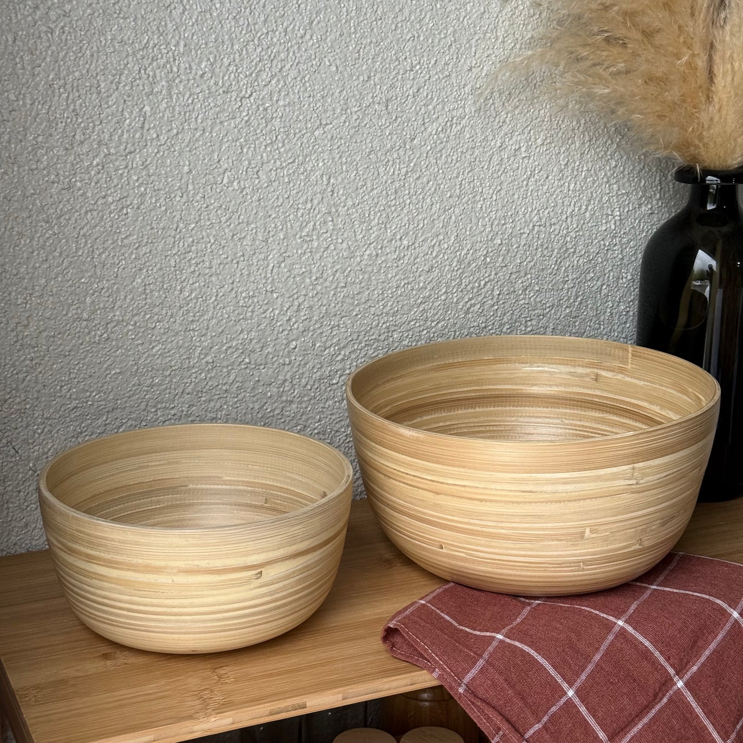 Boho Bambu İkili Salata Kasesi