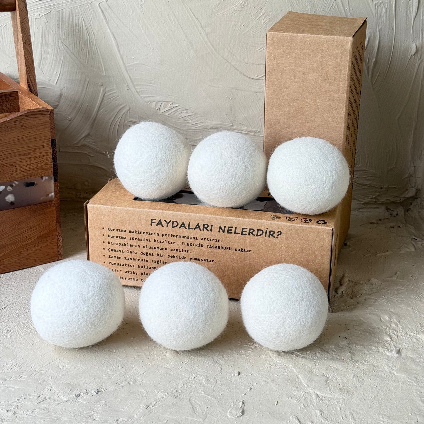 Kasandra Yün Kurutma Topu Seti 6 Adet