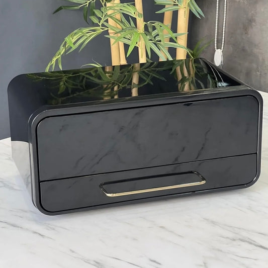Carina Metal Ekmeklik Siyah 43x28 cm