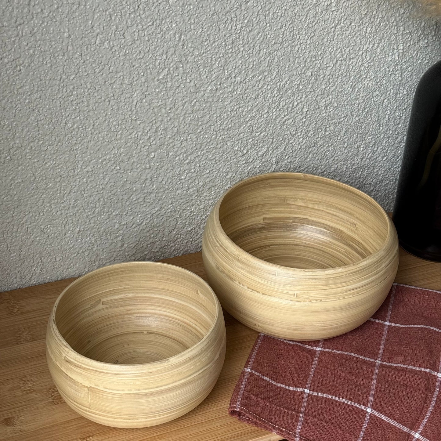 Bohem Tombul Bambu İkili Kase Set