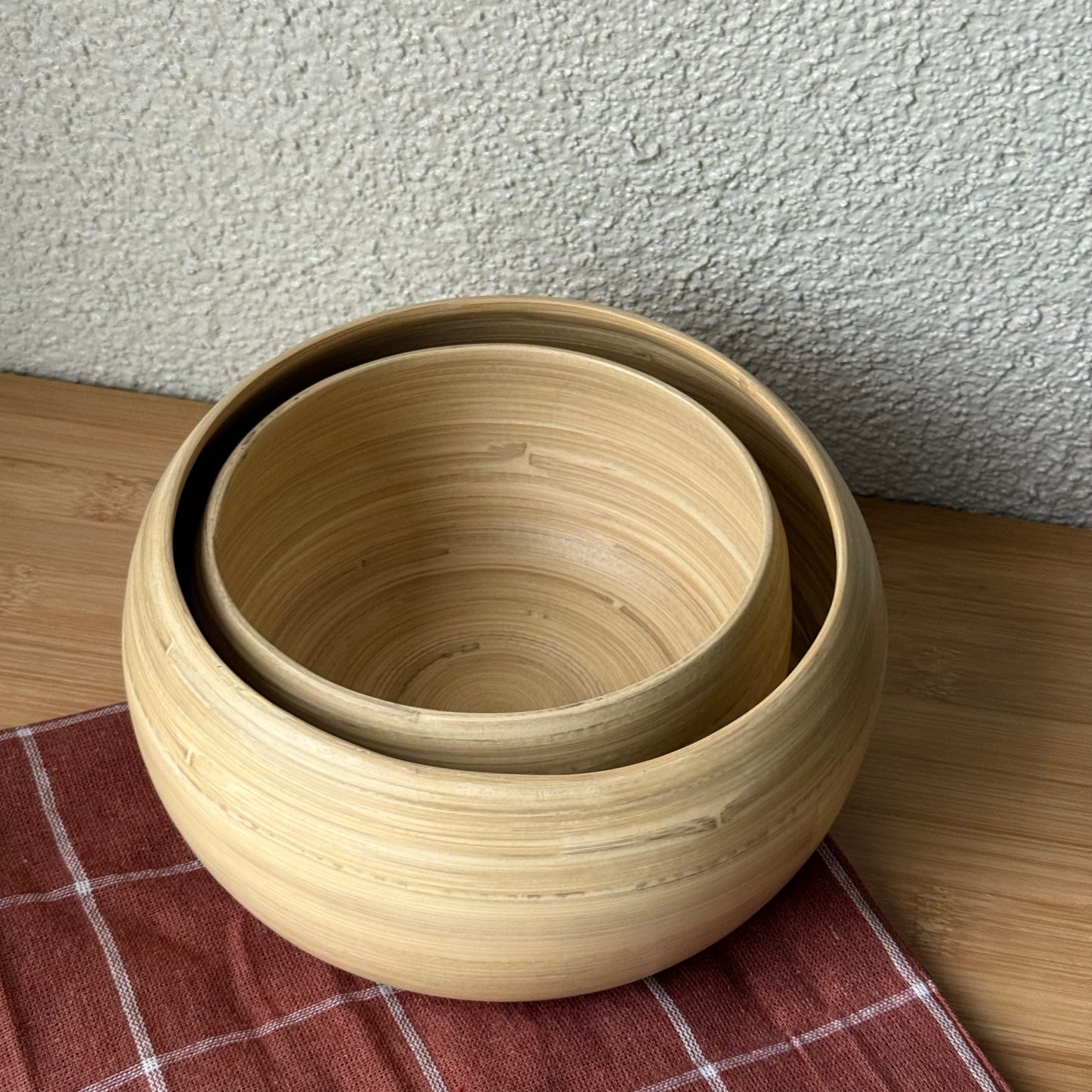 Bohem Tombul Bambu İkili Kase Set