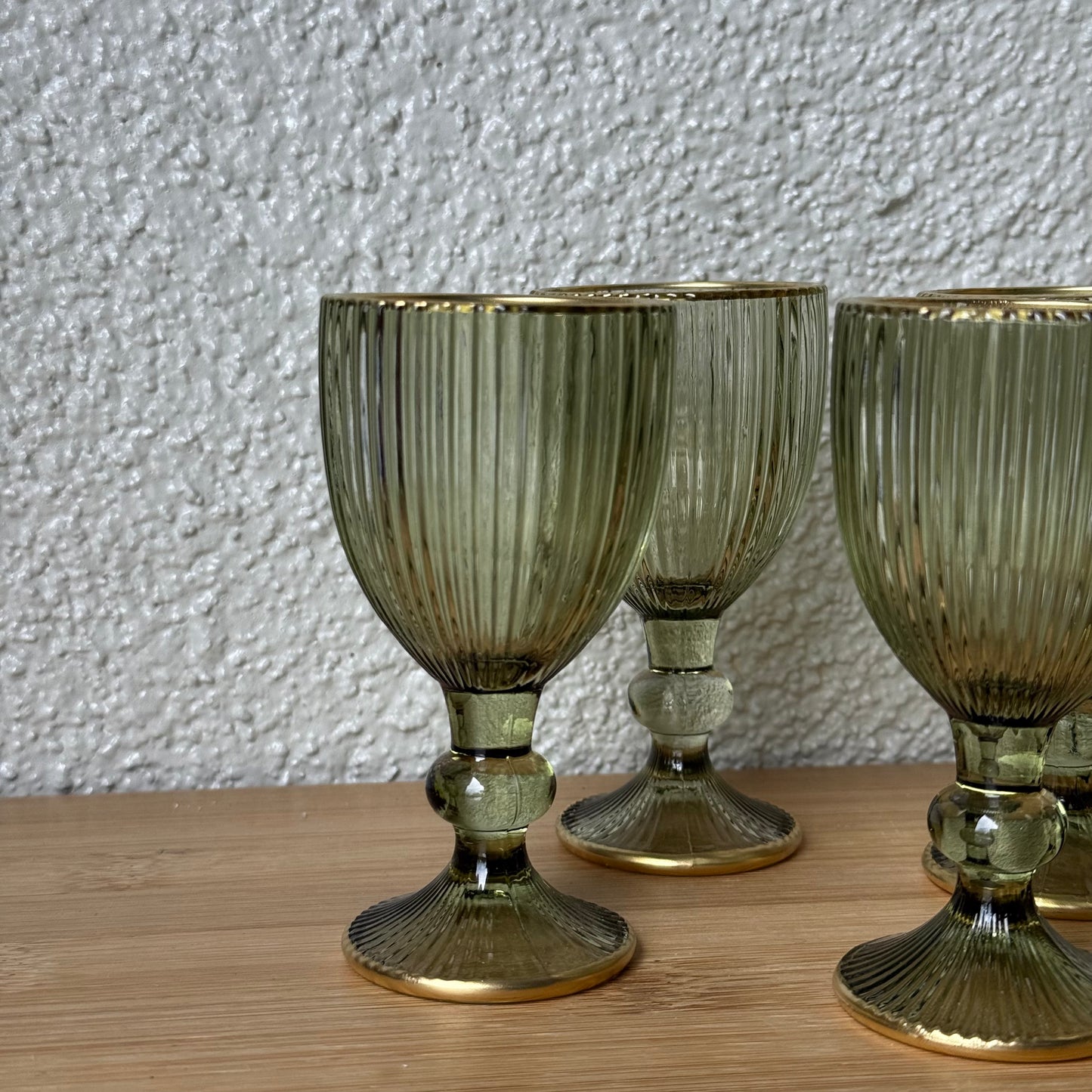 Wardy Yaldızlı Kahve Yanı Bardağı Set 6 Adet Yeşil