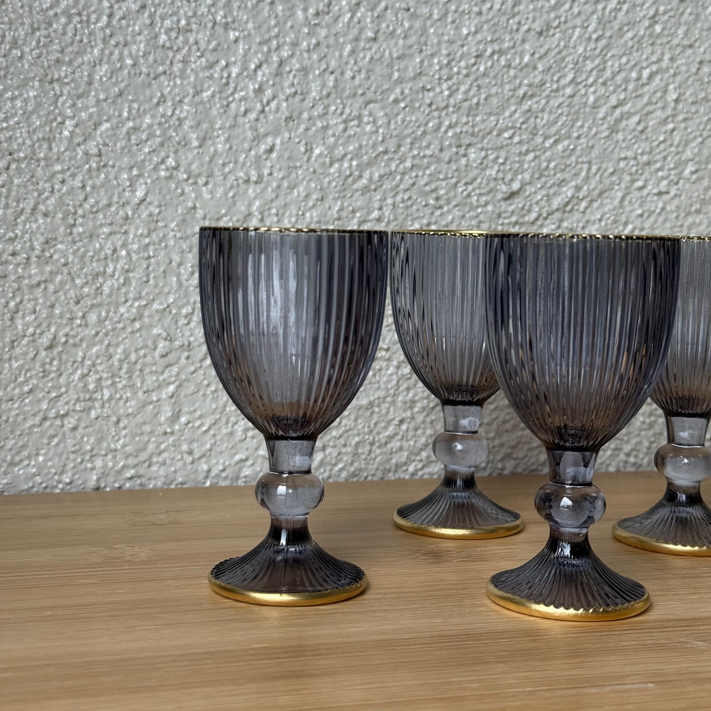 Wardy Yaldızlı Kahve Yanı Bardağı Set 6 Adet Füme