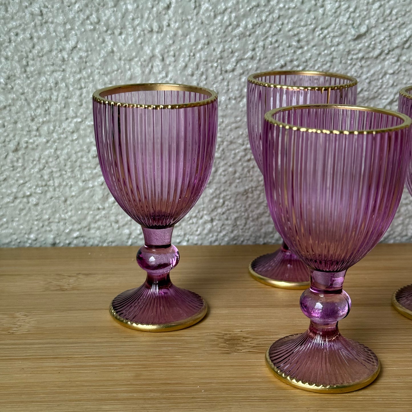 Wardy Yaldızlı Kahve Yanı Bardağı Set 6 Adet Mor