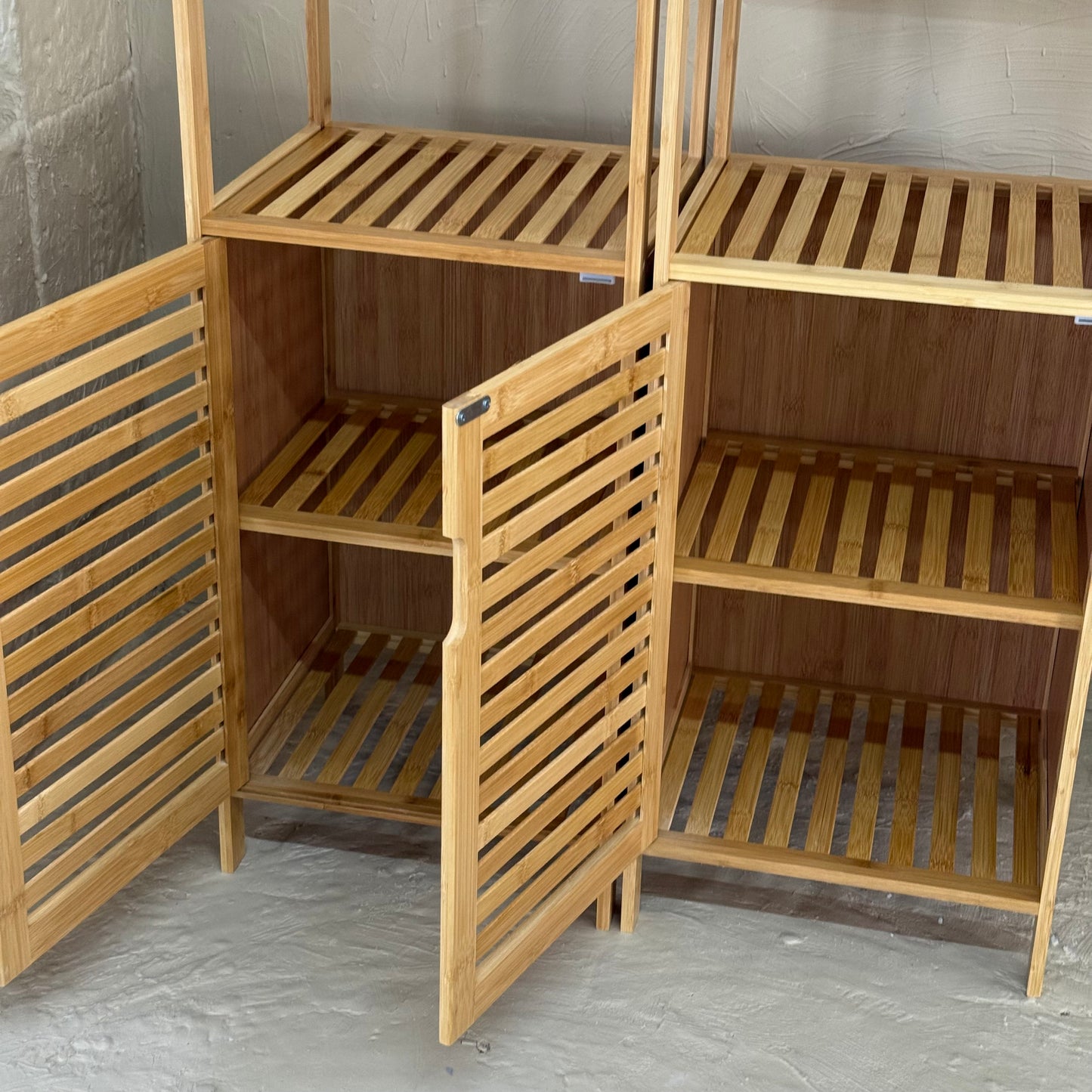 Miev 1+1  Bambu Dolap 2 Katlı 2 Adet KOD:453