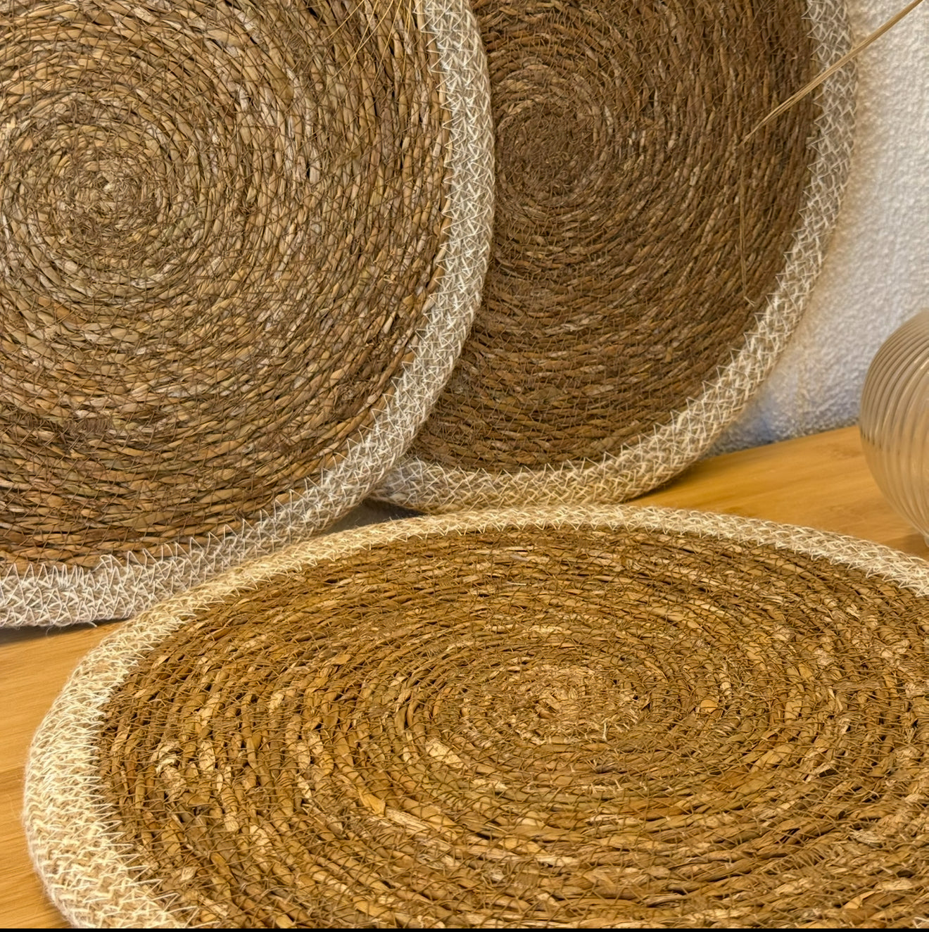 Hasır Amerikan Servisi Krem Detaylı 6 Adet Set