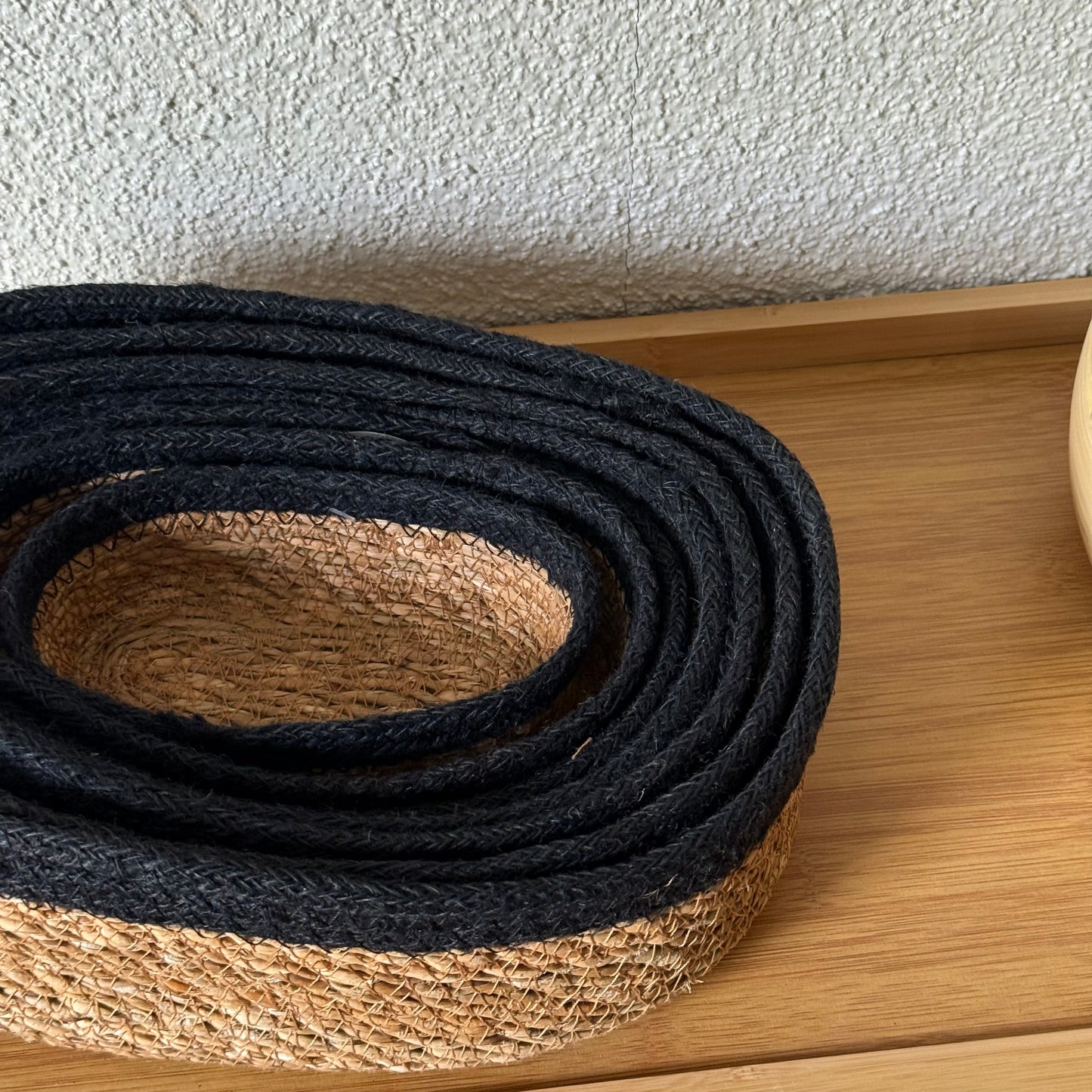 Svr 7 Parça Oval Hasır Sepet Seti Siyah