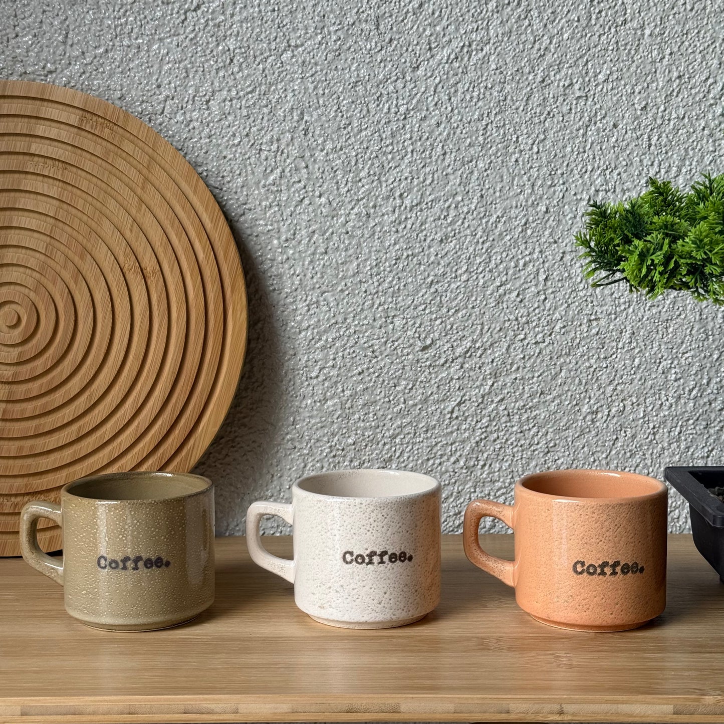 Coffee Renkli 3 Lü Kupa Seti